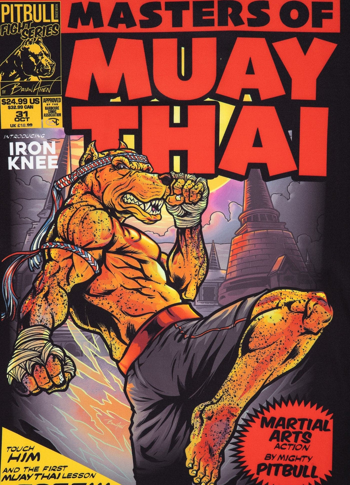 MASTERS OF MUAY THAI Black Mesh T-shirt.