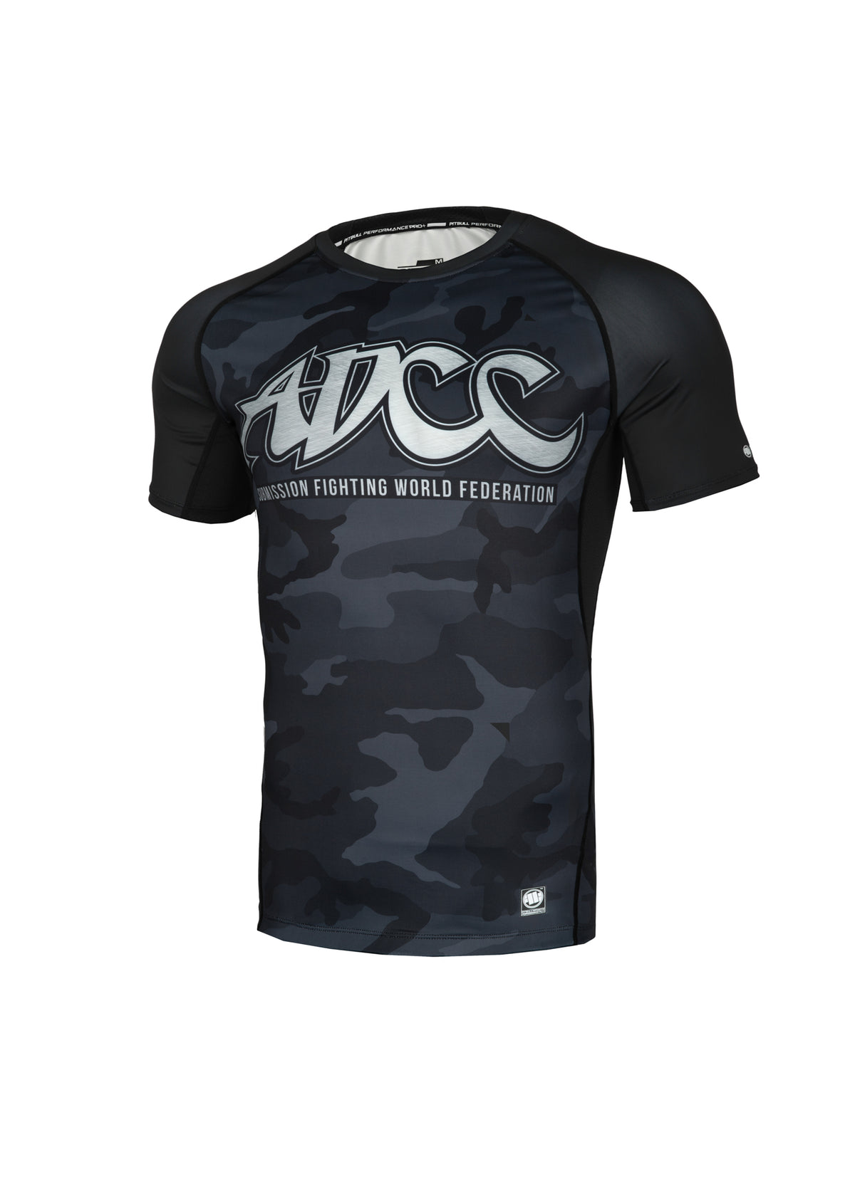 ADCC fitted  All Black Camo Rash Guard.