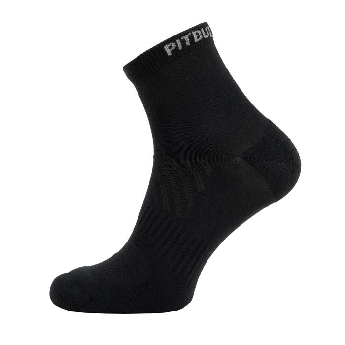 Socks Quarter PitbullSports 2 Pairs Black - Pitbull West Coast U.S.A. 