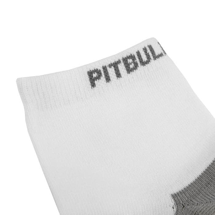 Socks Quarter PitbullSports 2 Pairs White/Grey - Pitbull West Coast U.S.A. 