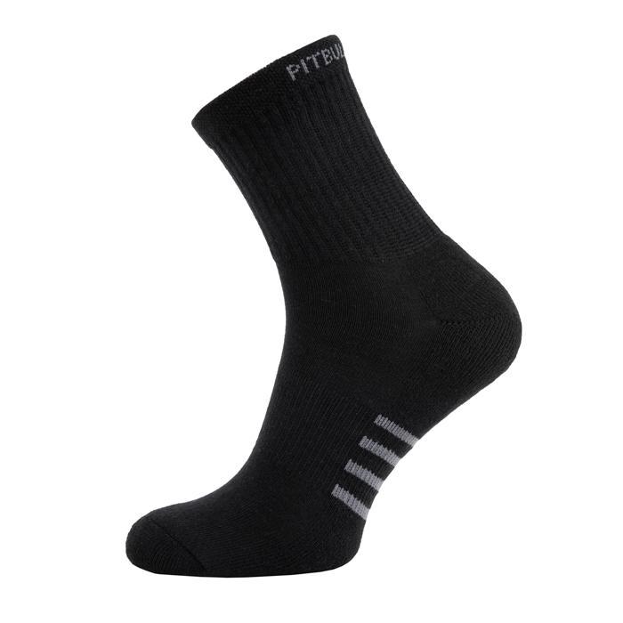 High Ankle Thin Socks 3pack Black - Pitbull West Coast U.S.A. 