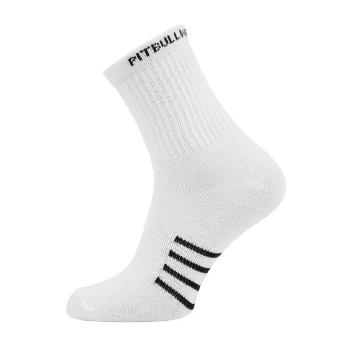 High Ankle Thin Socks 3pack White - Pitbull West Coast U.S.A. 