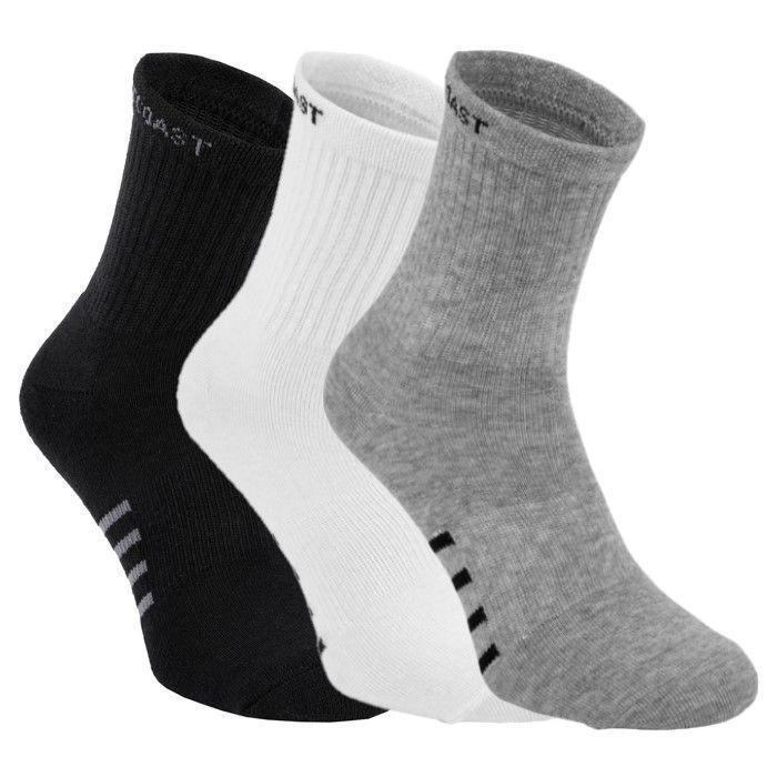 High Ankle Thin Socks 3pack White/Grey/Black - Pitbull West Coast U.S.A. 
