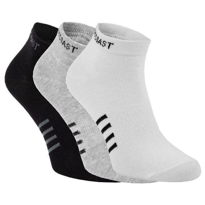 Low Ankle Socks 3pack White/Grey/Black - Pitbull West Coast U.S.A. 